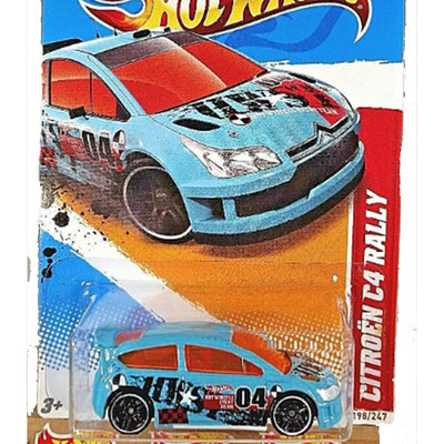 2012 Hot Wheels #198 Thrill Racers-City Stunt 3/5 CITROEN C4 RALLY Teal Variant