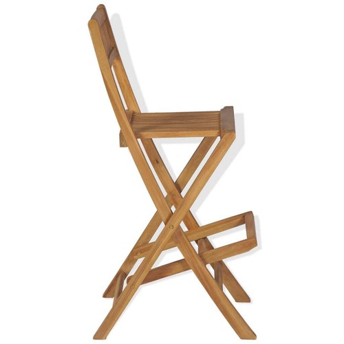 Teak Gartenbar Set 3-tlg. Klappbar Garten Tresen Barhocker Gartentheke vidaXL - Bild 10 von 12