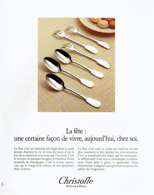 Advertising 0323 1981 Christofle Tableware Cutlery Way VI