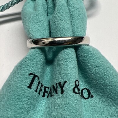 Tiffany & Co. Tiffany klassischer runder Bandring 950 Platin 3 mm Bandgröße 9,5