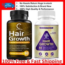 Advanced Anti Hair Loss Capsules DHT Blocker Fast Hair Growth Vitamins 5000mg