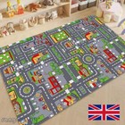 Interactive Children's Kids Rugs Town Road Map City Rug Play Village Mat 80x120.