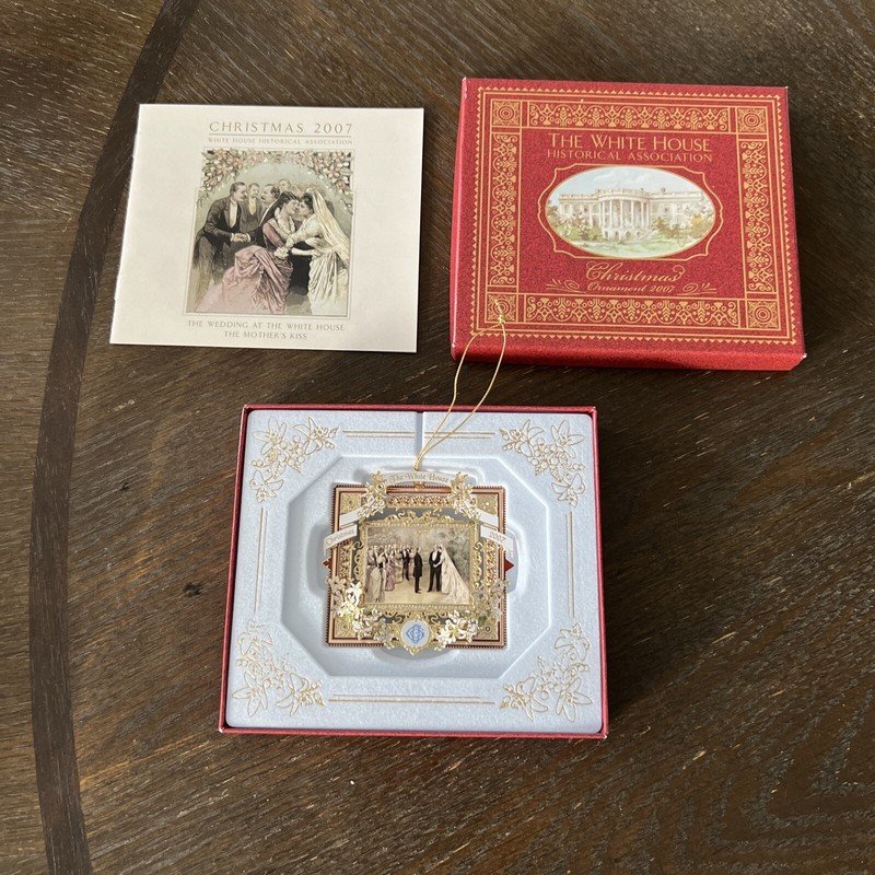 The White House Historical Association Christmas Ornament 2007 First Wedding NEW