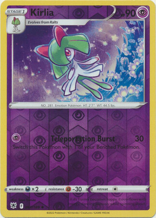 KIRLIA 061/189 ASTRAL RADIANCE POKEMON (REVERSE HOLO, NM)