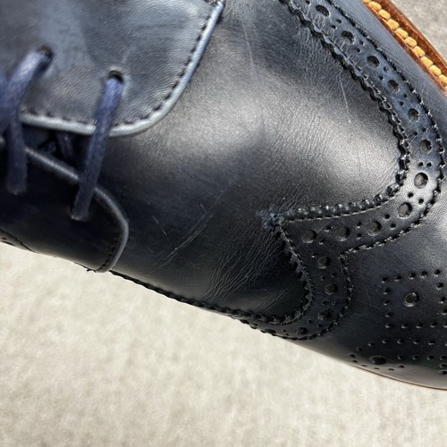 Trask Punta de Ala Zapatos Oxford Para Hombres 9 Azul Cuero Brogue ExtraLigero Vestido Deportivo - Imagen 15 de 24