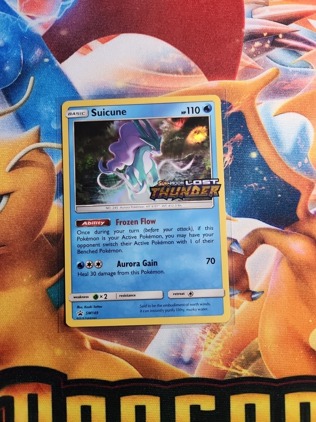 Pokemon Sun and Moon - Lost Thunder Pre-Release #SM149 Suicune Holo Rare
