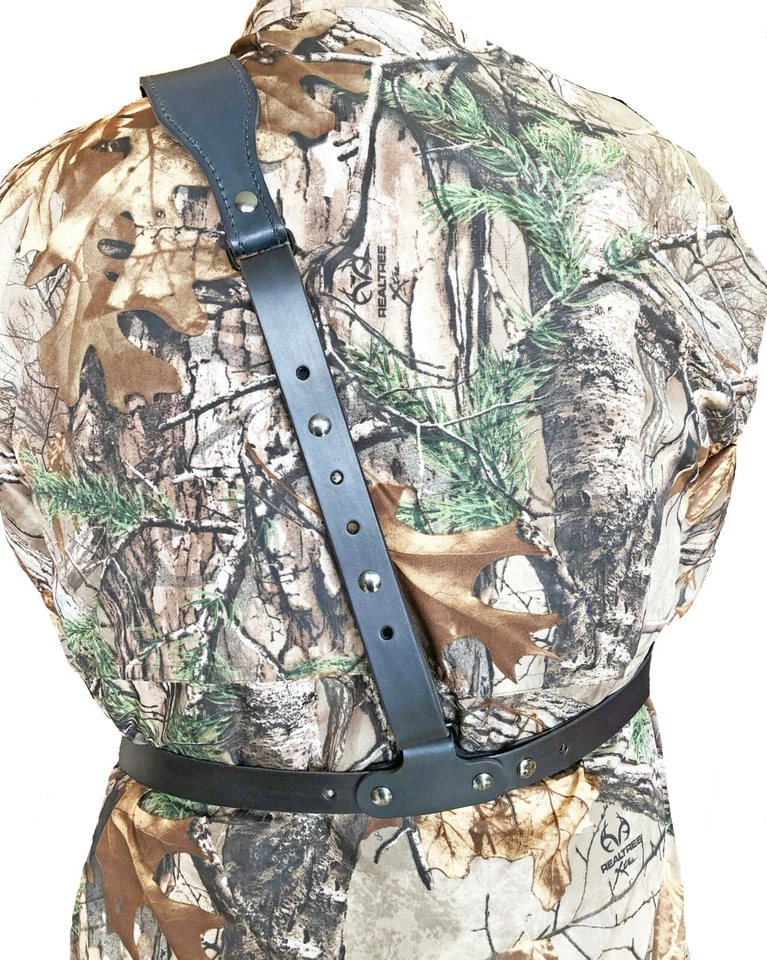 Sportsman's Chest Holster for Glock Semi Autos Black Leather. Made in the USA - Image 4 of 4