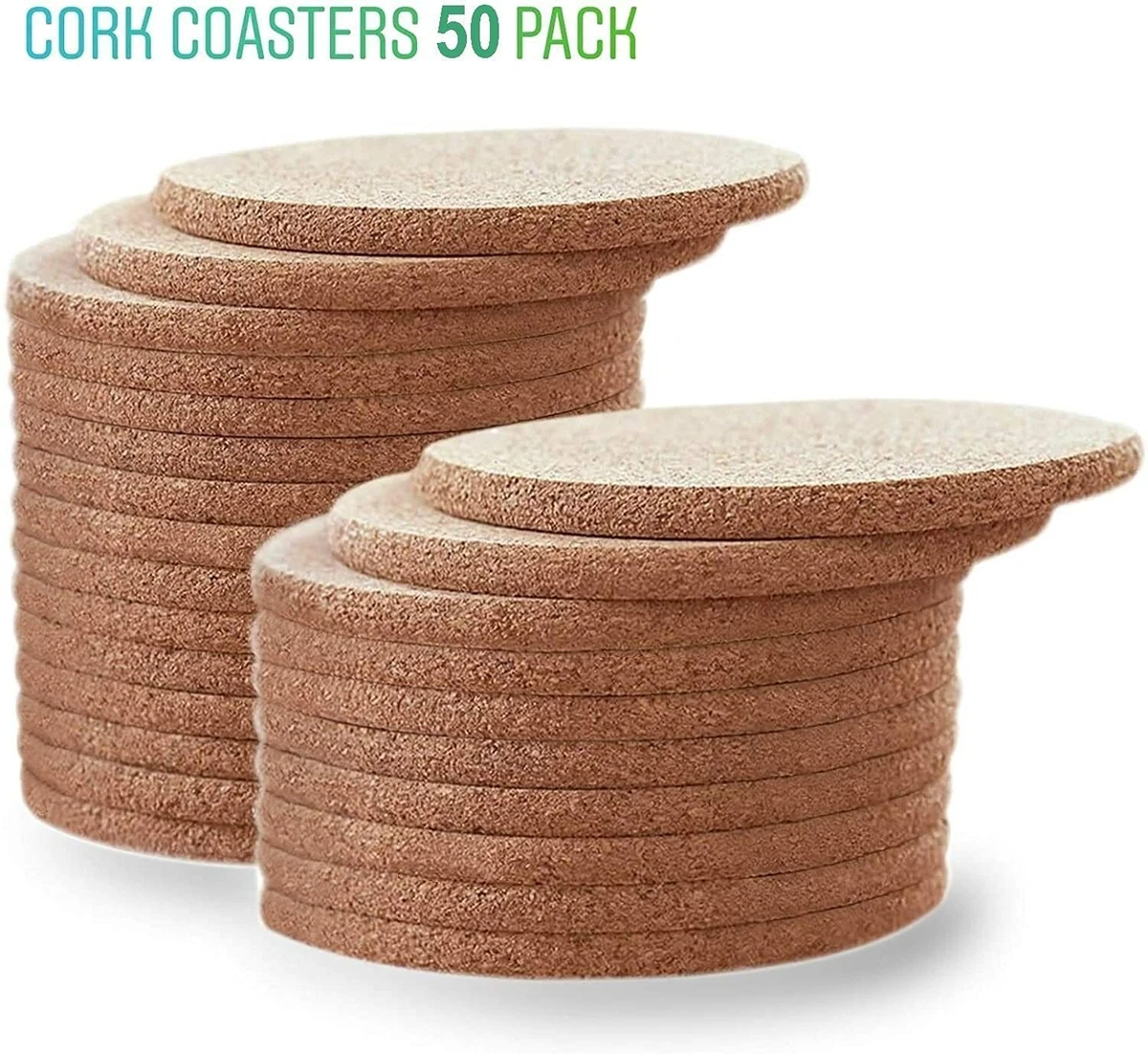 Cork Coasters Bulk 50 Pack Wholesale Coasters Wood, Bars Restaurants Office  Home