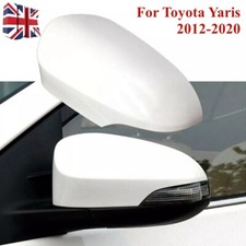 Right Driver Side White Door Wing Mirror Cover Cap For Toyota Yaris 2012-2020 UK