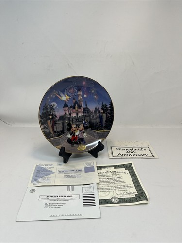 Disneyland's 40th Anniversary Plate Sleeping Beauty Castle The Bradford Exchange