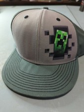 Minecraft 'Creeper Inside' Adult Snapback Baseball Hat Gray, Adult Size Jinx