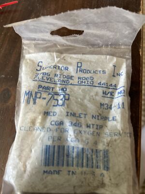 Superior Products Inc MNP-753P Med Inlet Nipple 