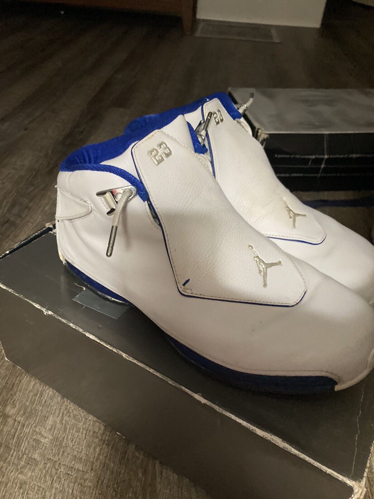 Size 12 - Jordan 18 OG White Sport Royal 2003 - image 2