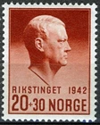 Norway 1942, NK 306, Quisling Rikstinget surtax set MNH, Mi 271, Sc#B27