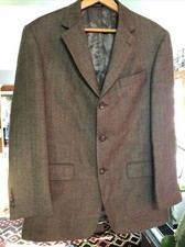 Oscar De La Renta Mens Size 40 RBrown LAMBS WOOL/CASHMERE Blazer/Suit Jacket EUC