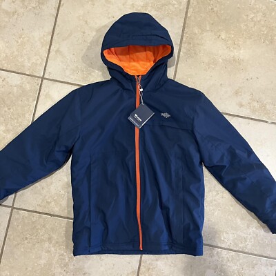 wantdo Boy's Winter Coat Kids Size 14-16 Blue Rain Jacket Snowboarding CT002