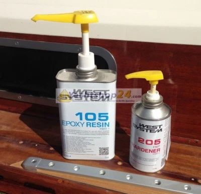 West-System 105-205 A-Pack Epoxy Resin + Pumpe 301A - 1,2kg EP-Harz Komplett Set