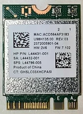 NEW HP 15-DY 15-DY1051WM Wi-Fi 5 Wireless Adapter L44796-005 802.11AC/ABGN + BT