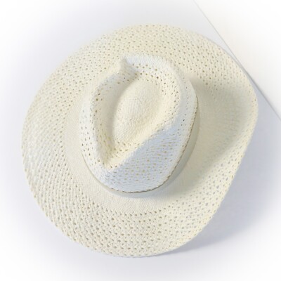 NWT Treasure & Bond white straw rancher hat wide brim cowboy 