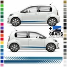 Auto Seitenstreifen Aufkleber-Set,Dekor-Sticker komp. mit VW E-Up in Wunschfarbe