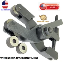 Shank 1/2" Scissor Type Knurling Tool Holder Capacity With Extra Knurl Pair USA