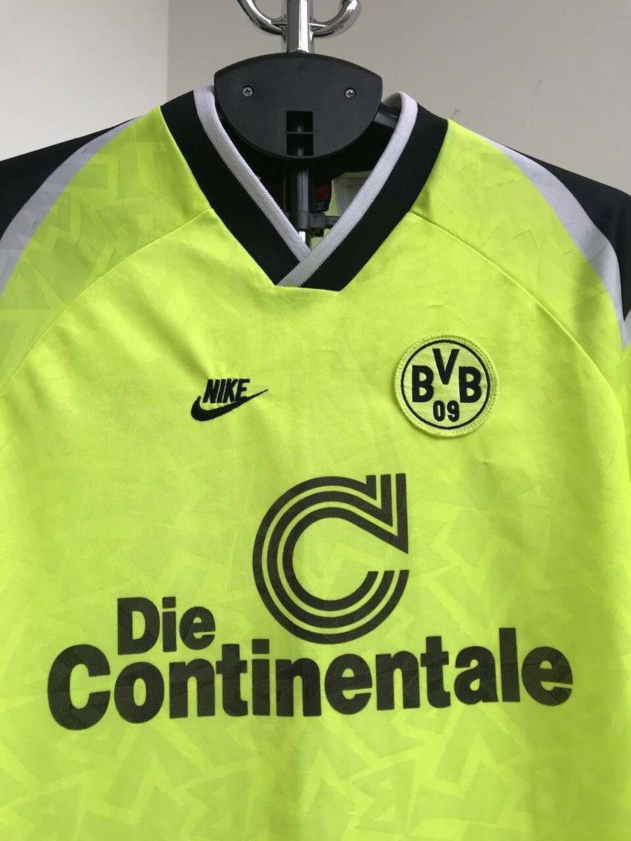 BVB BORUSSIA DORTMUND 1995 1996 HOME FOOTBALL SHIRT JERSEY NIKE