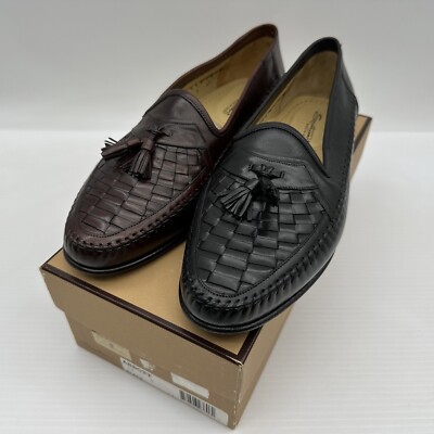 Santoni Tassel Loafers Mens 13D Leather Slip On Dress Shoes Italy *READ MISMATCH