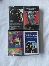 Lot 4 Rolling Stones Cassette Tapes Tattoo You, Through Past Darkly, Dirty Work