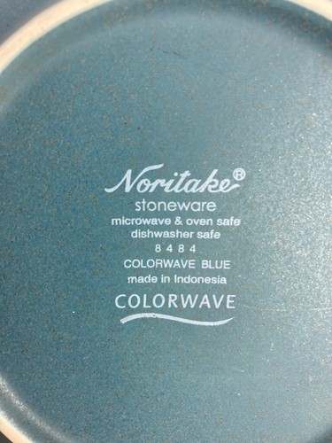 Noritake COLORWAVE BLUE 8484 Stoneware Round 7" Soup Cereal Bowls Set 4-8 avail - Picture 4 of 5