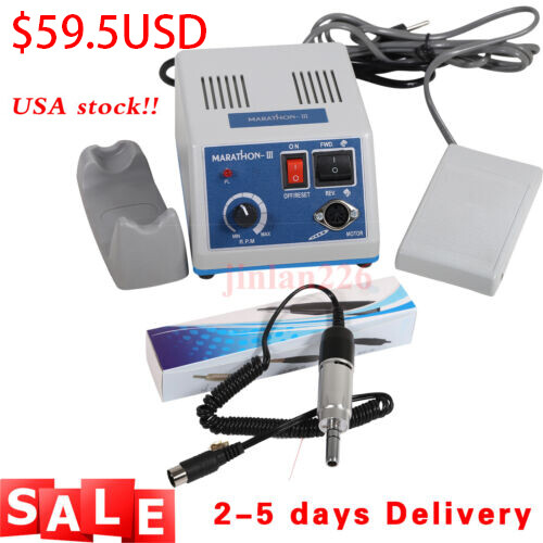 Dental Lab Marathon Electric Micromotor Polishing Unit + E-type Motor Handpiece - Picture 2 of 24