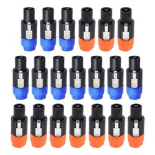 Pack of 20 Speakon Connectors, 4 Pole NL4FC Connector with Twist Lock, NL4FX,...