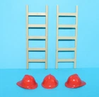 Playmobil Vintage Firefighter Helmets and Ladders for Fire Truck