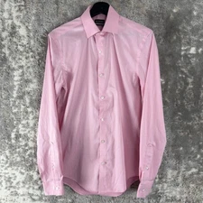 Van Heusen Size 13-13.5 32/33 XS Ultra Wrinkle Free Slim Fit Stretch Shirt Pink