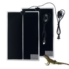 2PCS 20W Reptile Heating Mat, 11x16.5 in, Temperature Adjustment, Removable