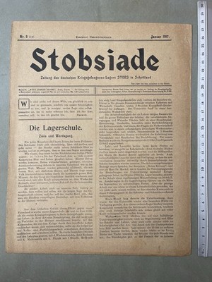 Original WW1 German Scottish Stobs POW Camp Stobsiade Zeitung Januar 1917