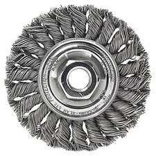Standard Twist Knot Wheel, 4 dia x 1/2 Wide, 0.014 Stainless Steel, 5/8 in to 11