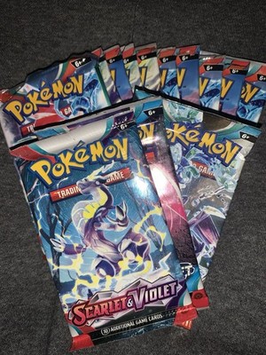 13 Packungen geöffnet Pokémon Karten Bulk Lot Obsidian Flammen und S&V