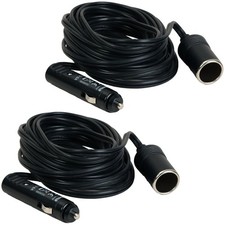 2x Hama 6m Zigarettenanz�nder Verl�ngerungs-Kabel 12V Steckdose KFZ Verl�ngerung