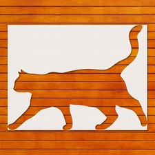 Majestic Tribal Cat Stencil - Reusable Wild Patterns Template by StencilAir