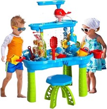 Luxury Water Table for Toddlers Sand and Water Play Table Kids Summer Beach Toys