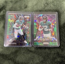 2025 Panini Prizm Travis Hunter Green Ice - Lot of 2 (RC) (Prizmatic/Fireworks)