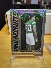 2022 Prizm BREECE HALL #NR-10 RC New Recruits No Huddle Silver Disco JETS Rookie