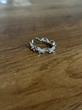 Silber Pavé Schmetterling Eternity Stil Ring...