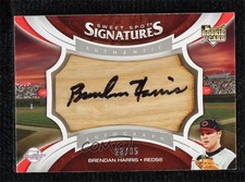 2006 Sweet Spot Update Bat Barrel Black Ink 28/35 Brendan Harris #176 Auto nd3