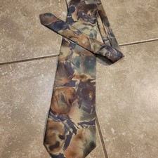 100 Italian Silk Multicolor Abstract Necktie