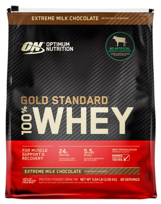 Optimum Nutrition Gold Standard 100% Whey Protein 5.64 lbs 80 Servings Chocolate