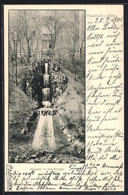 Ansichtskarte Frankfurt /Oder, Cascade in den Anlagen 1901 