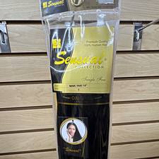 Sensual Mink Yaki 100 Human Hair Weft Extension 14in Black, Tangle Free