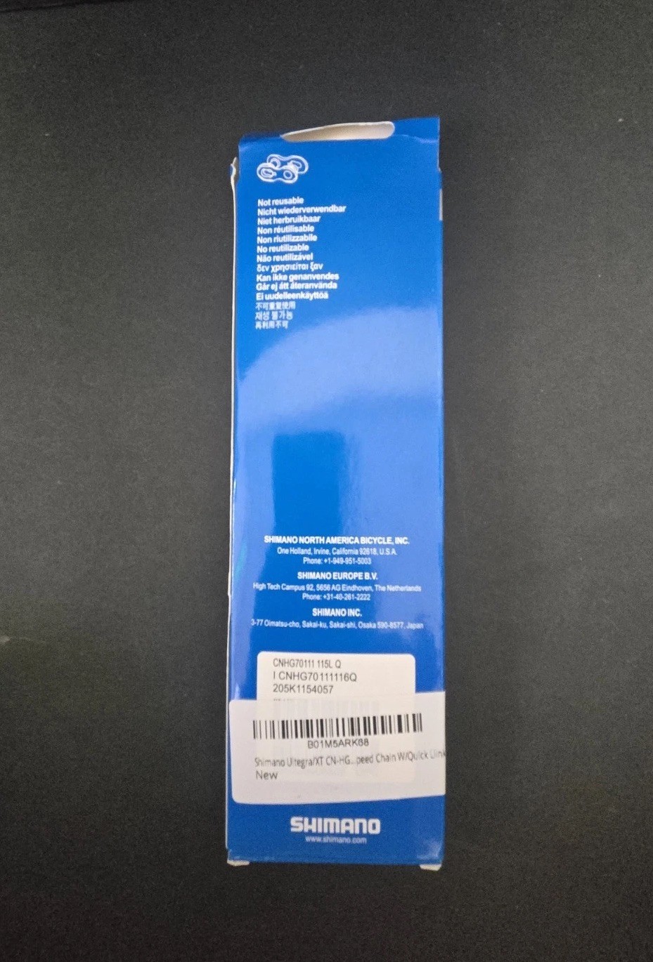 Shimano HG701 11-Speed Bike Chain 116L Ultegra Deore XT Quick-Link 116-Links