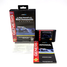 Nigel Mansell's World Championship Racing (Genesis) CIB W/Reg Card - Auth Good